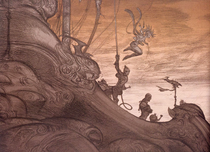 Illustration for article titled The Beautiful Final Fantasy Art of Yoshitaka Amano